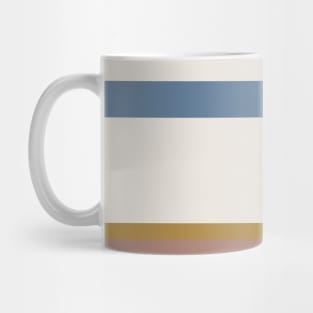 A sensational commixture of Light Grey, Dark Tan, Slate Blue and Pale Brown stripes. Mug